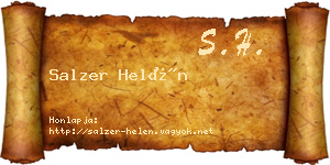 Salzer Helén névjegykártya